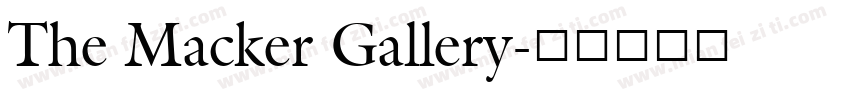 The Macker Gallery字体转换